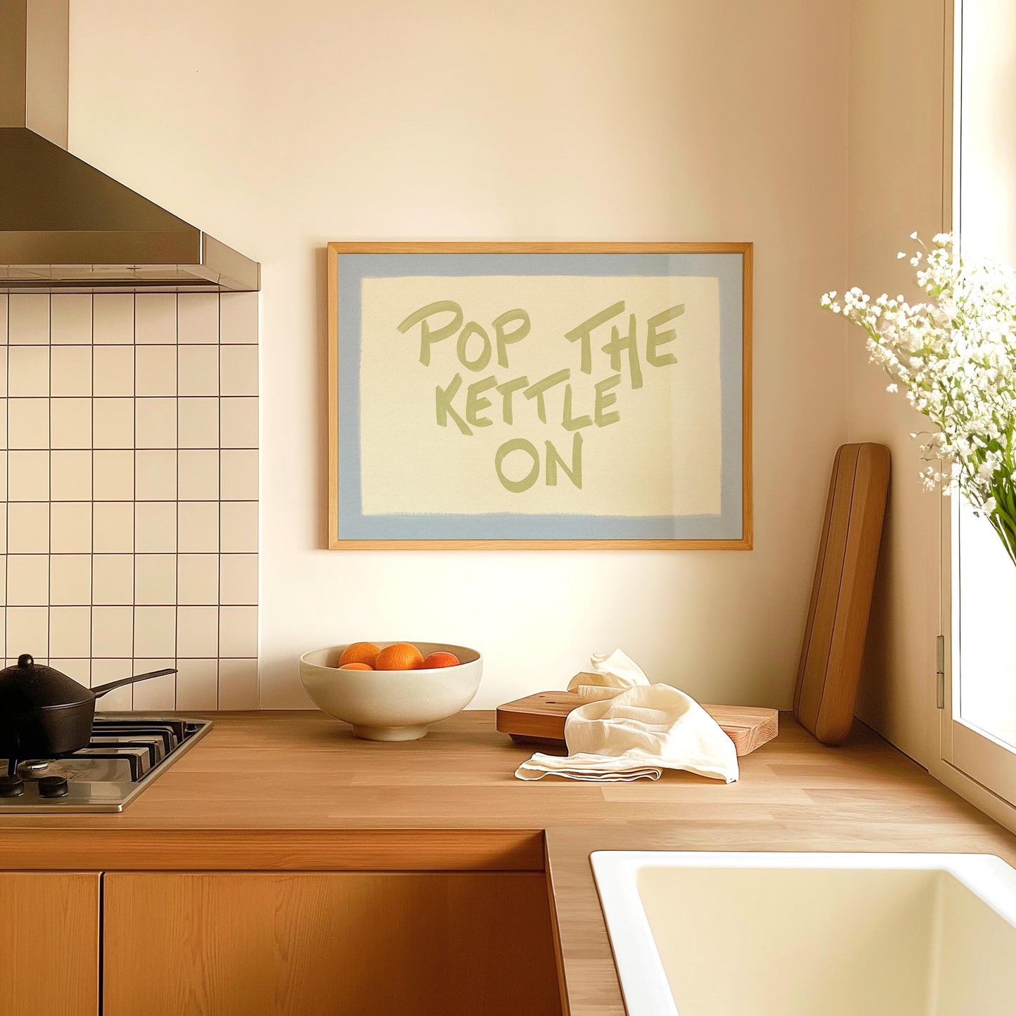 Pop The Kettle On Blue