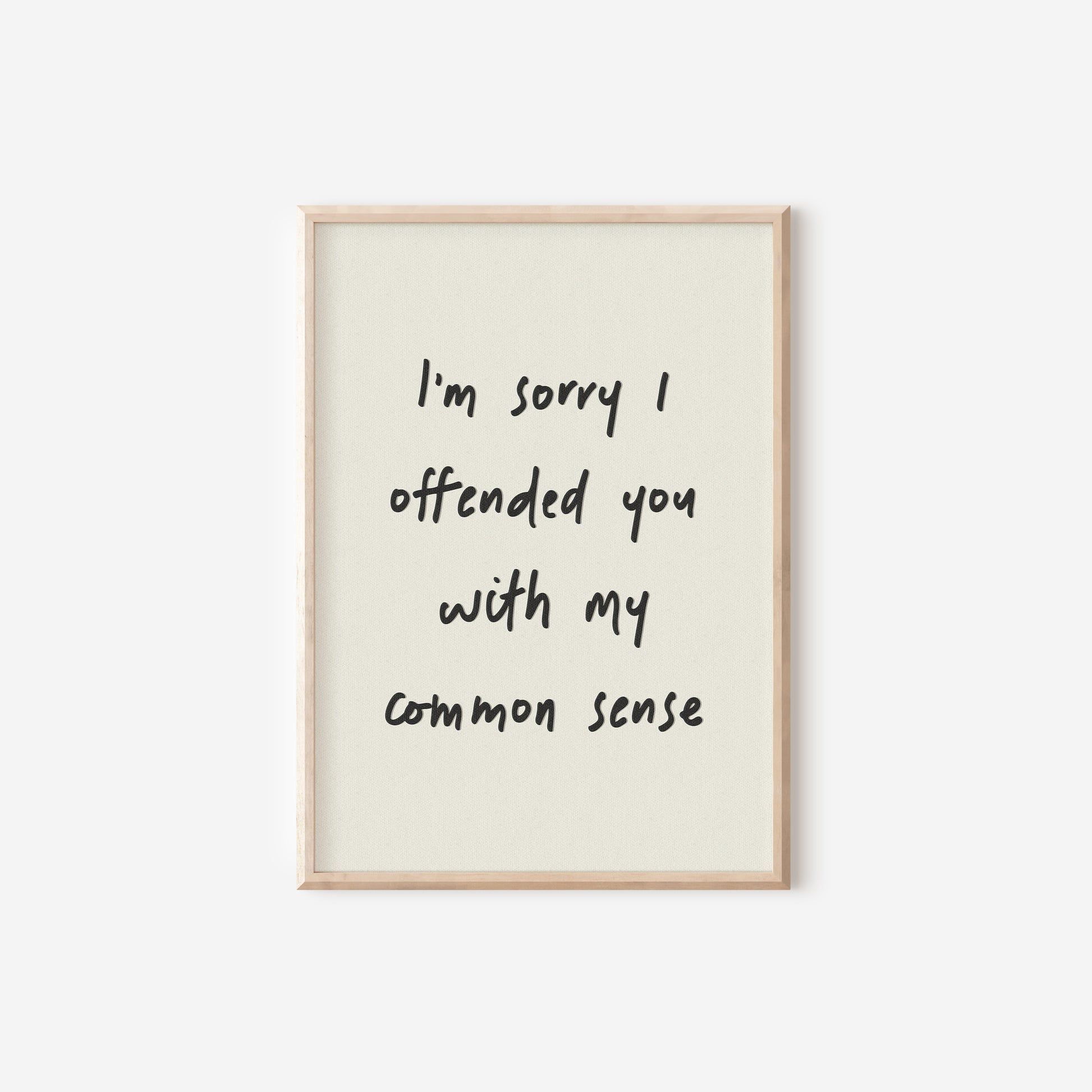 a black and white picture with the words i'm sorry i offered you with
