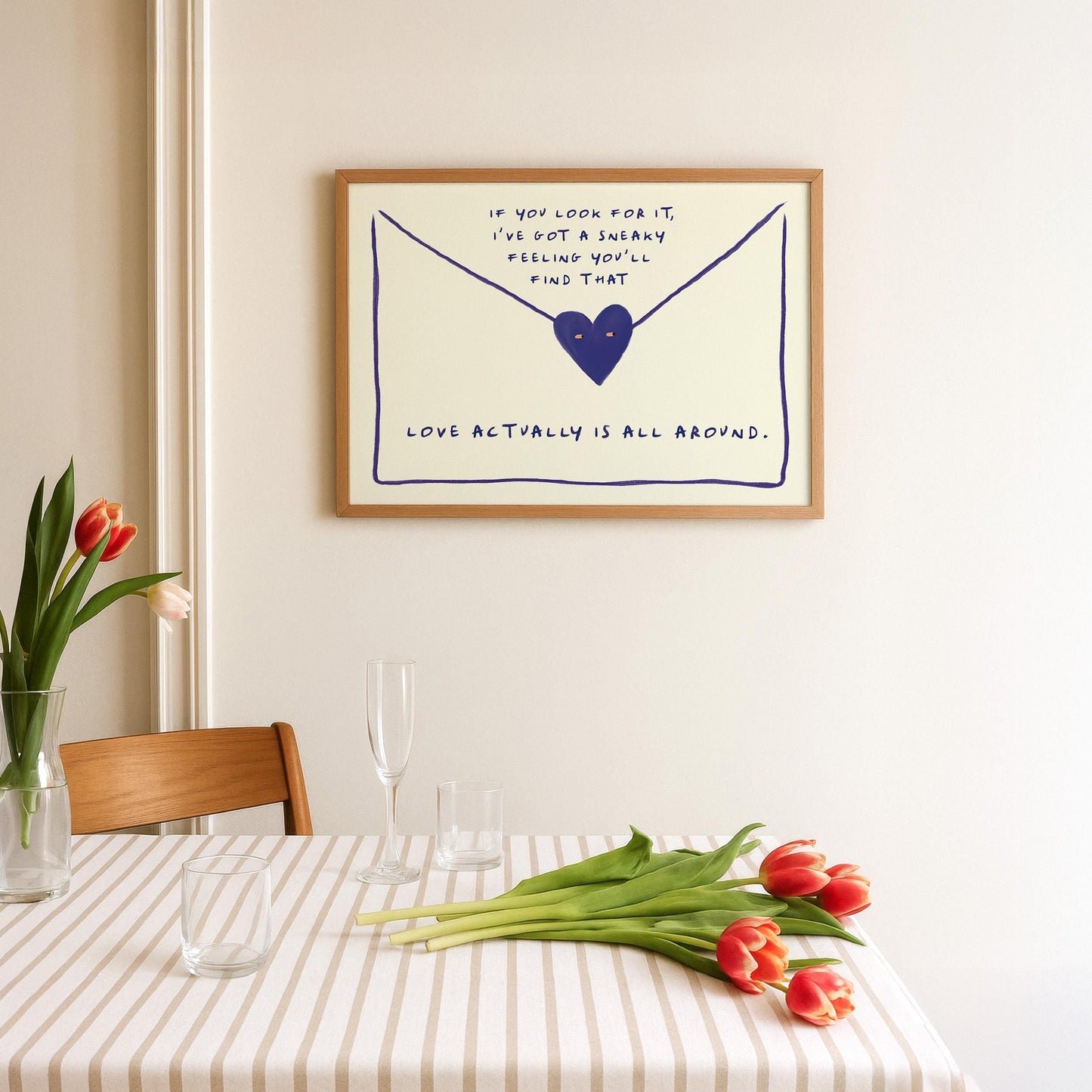 Love Actually Is All Around Love Letter Blue