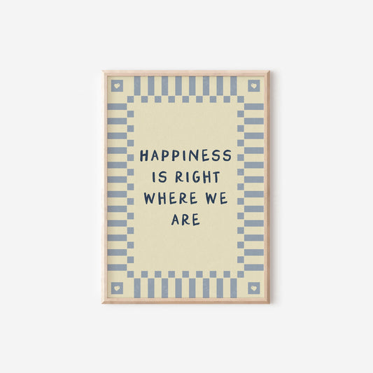 Happiness is Right Where We Are BLUE