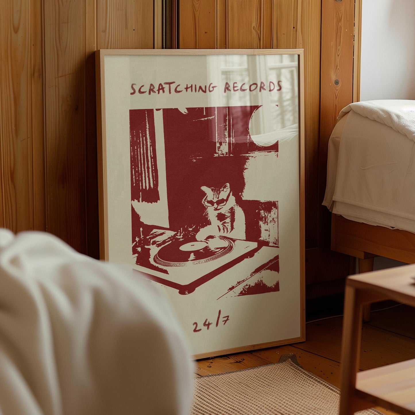 Scratching Records Red Cat Dj
