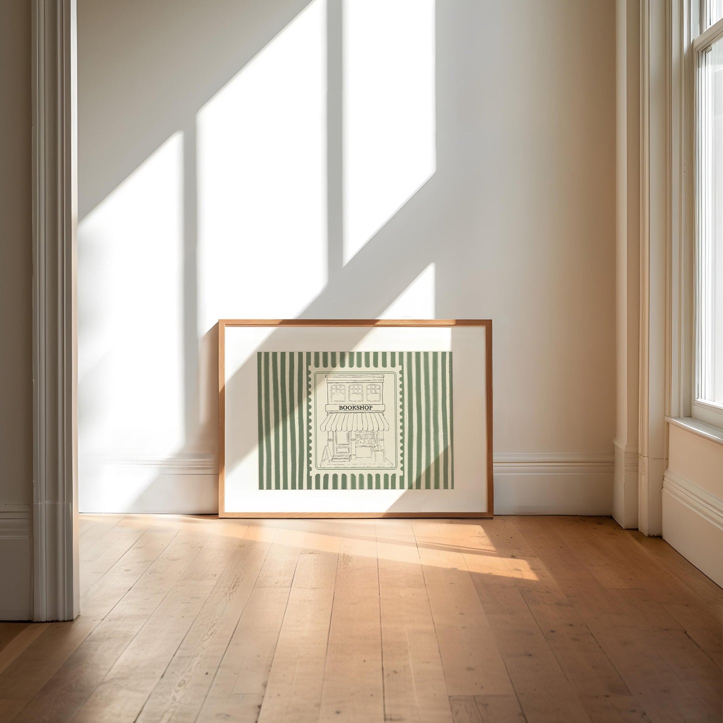 Bookshop Stripe Horizontal Green