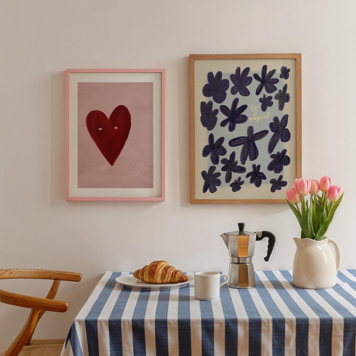 Love Heart Red Dusty Pink