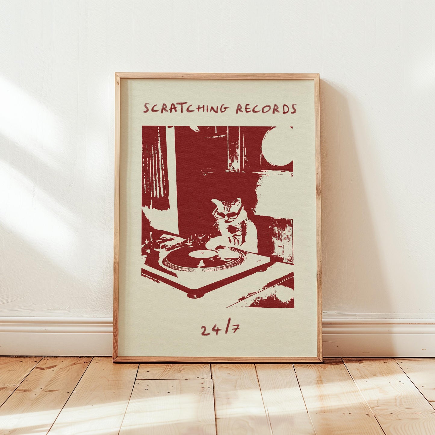Scratching Records Red Cat Dj