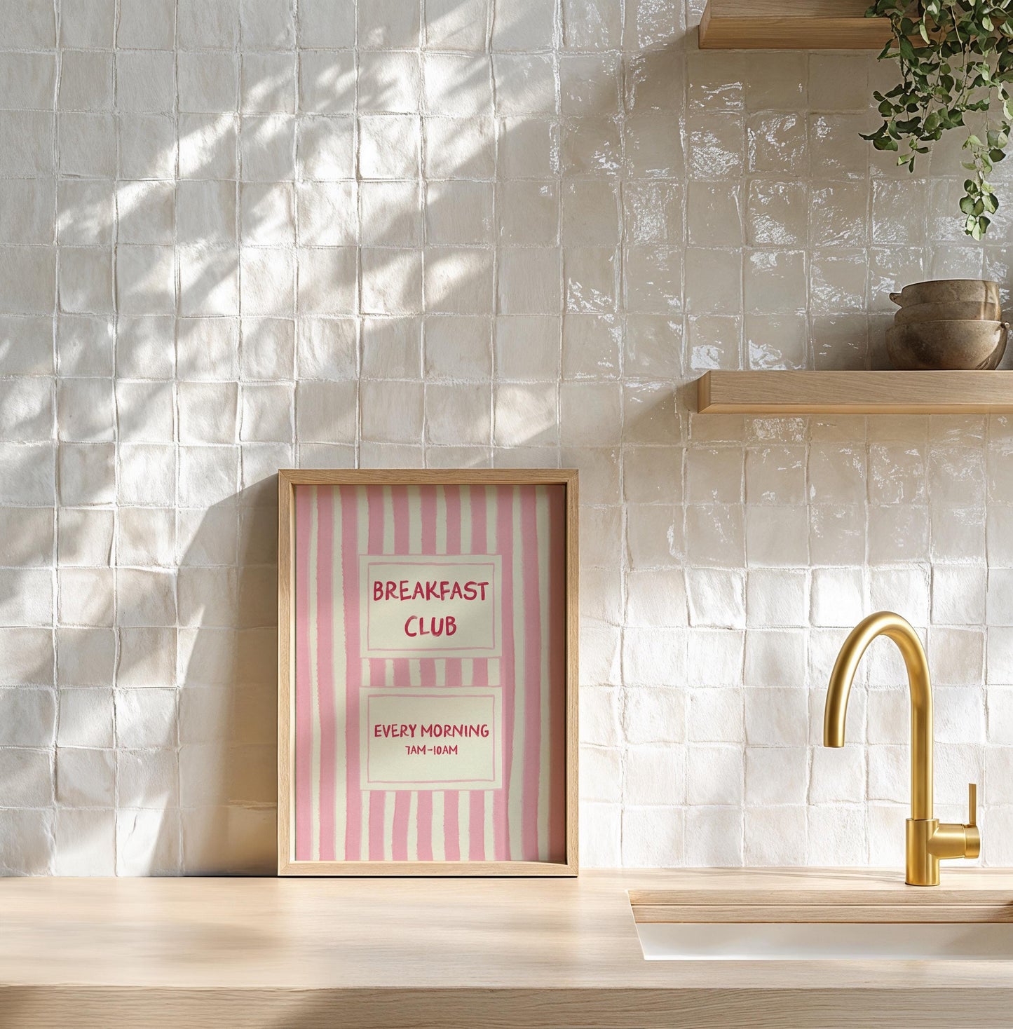 Breakfast Club Print Pink