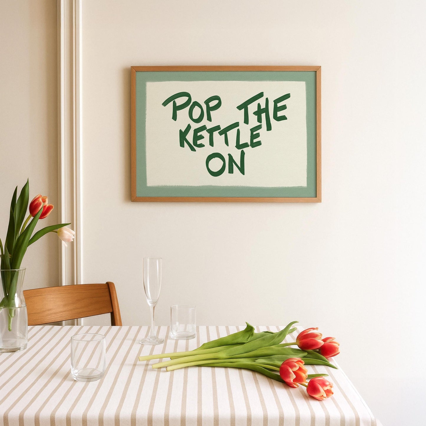 Pop The Kettle On Sage Green