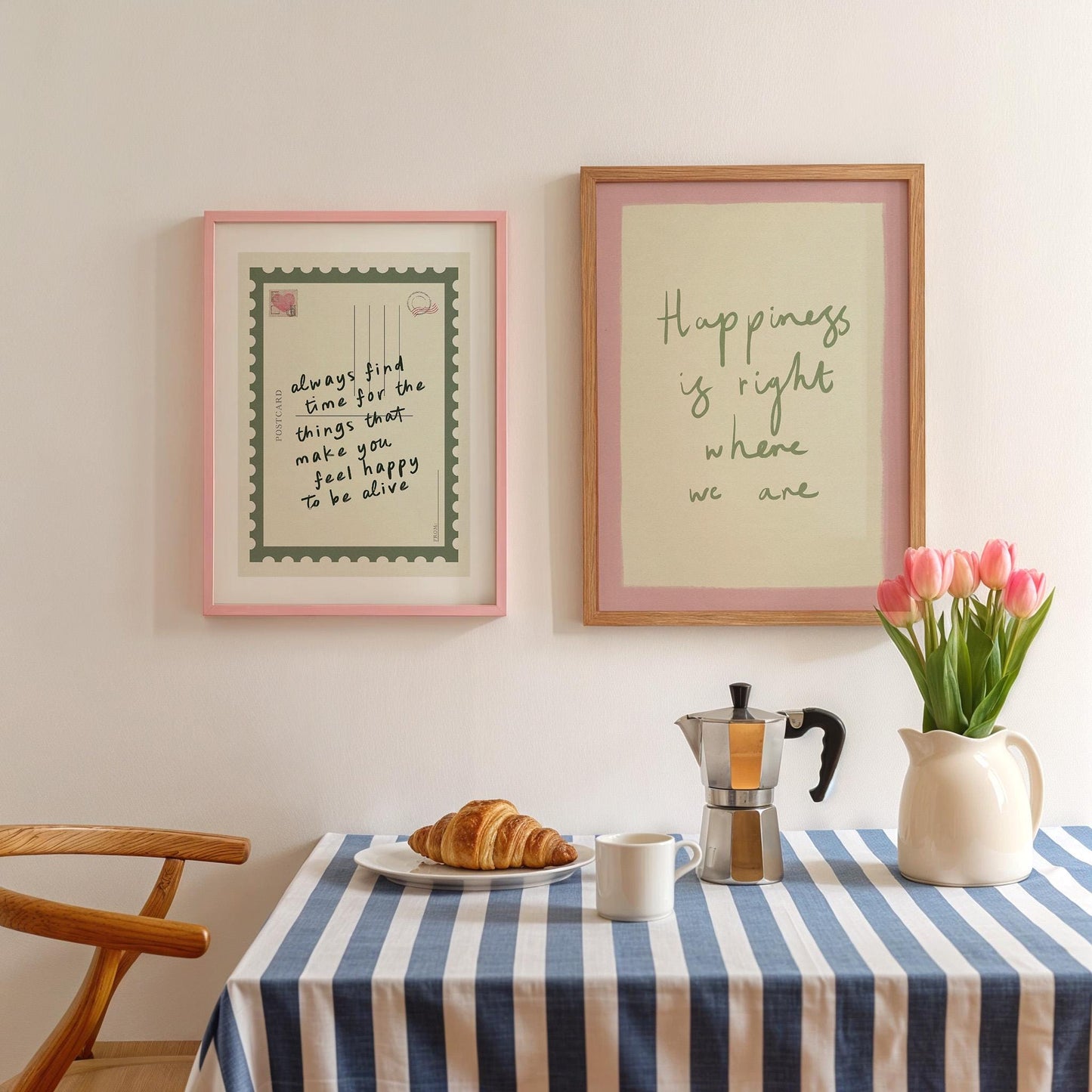 Happiness Is Right Where You Are Pink