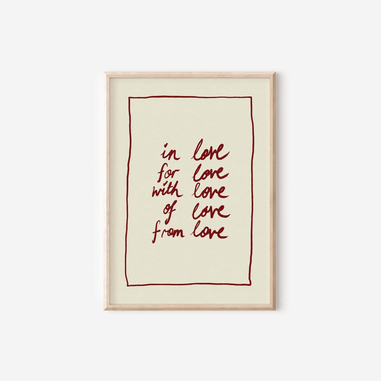 In Love For Love Red