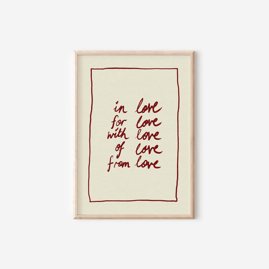 In Love For Love Red