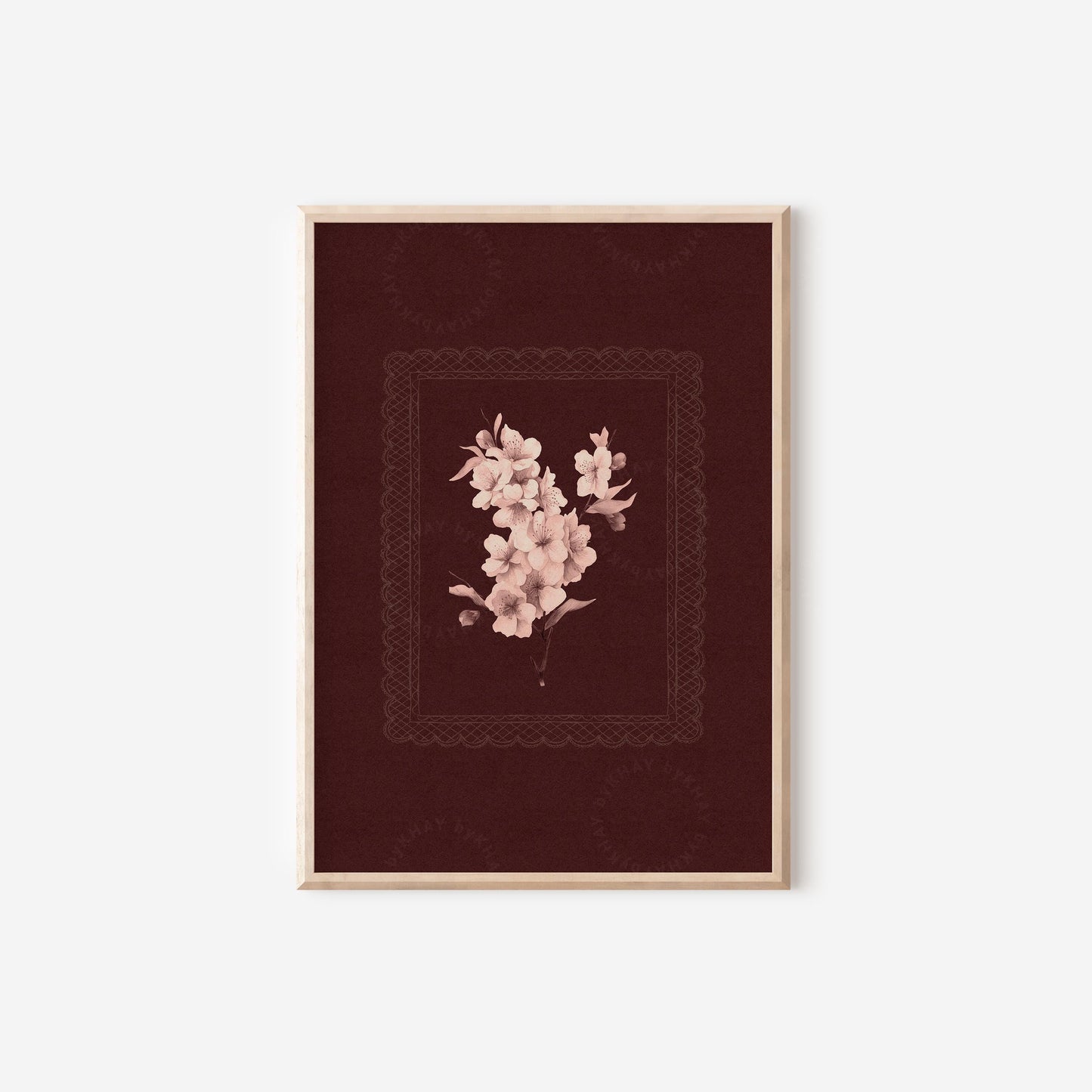 Moody Floral Print Vintage Botanical