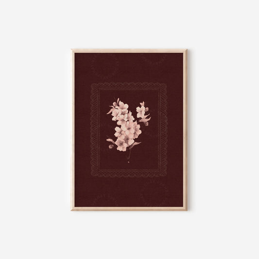 Moody Floral Print Vintage Botanical