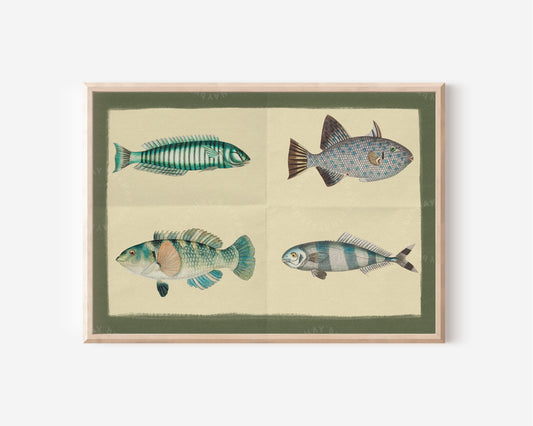Four Fish Green Blue