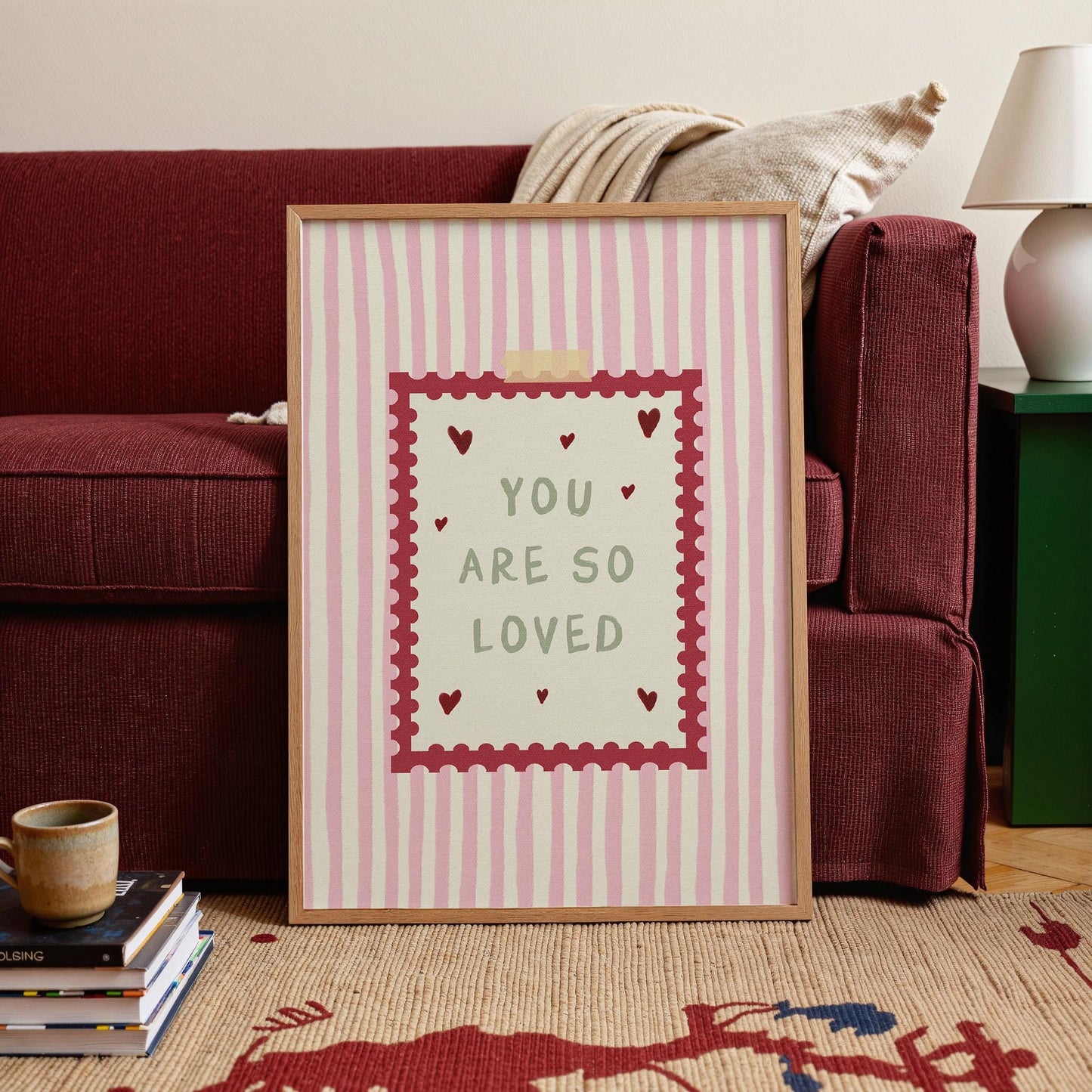 You Are So Loved Pink Green