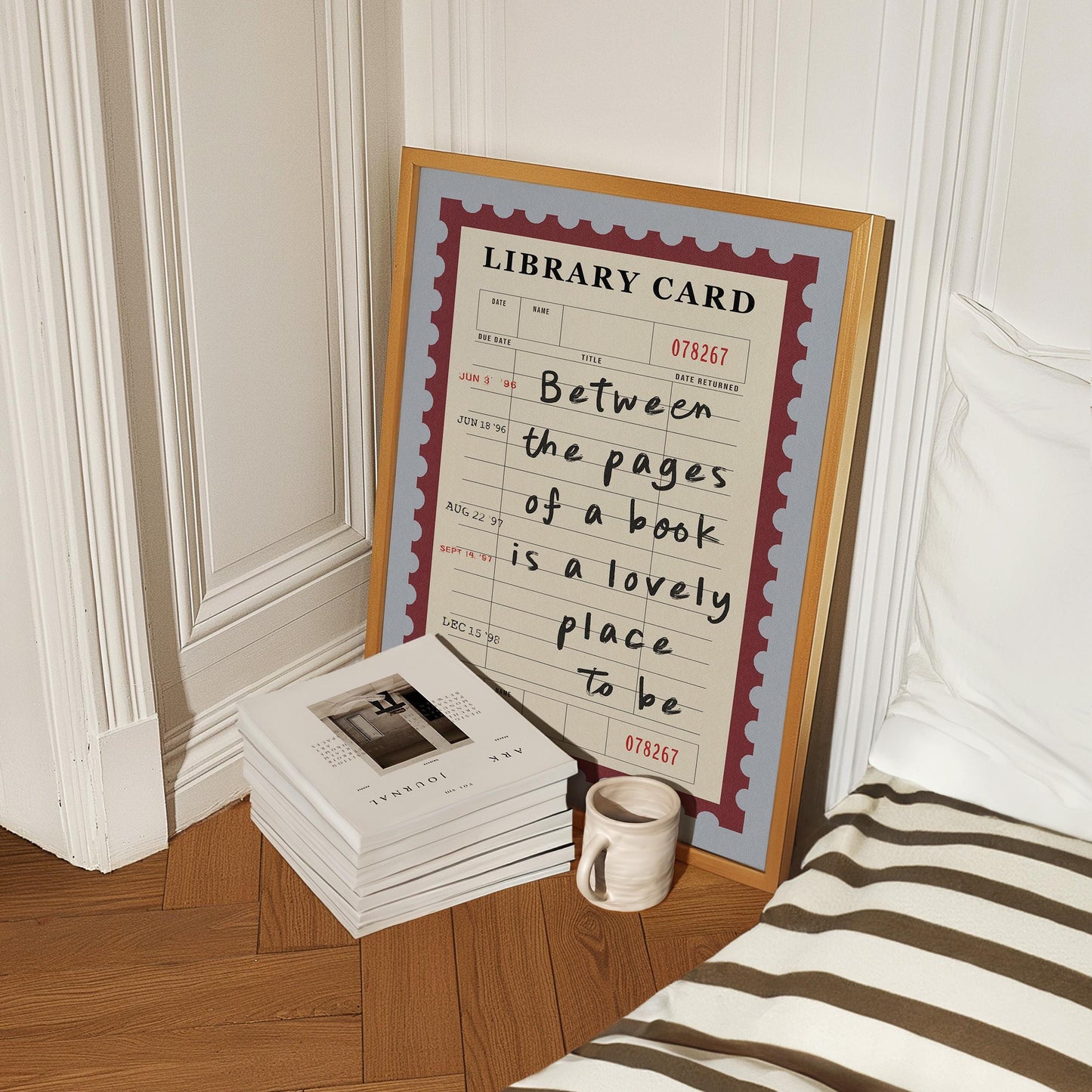 Between The Pages of a Book Red Blue
