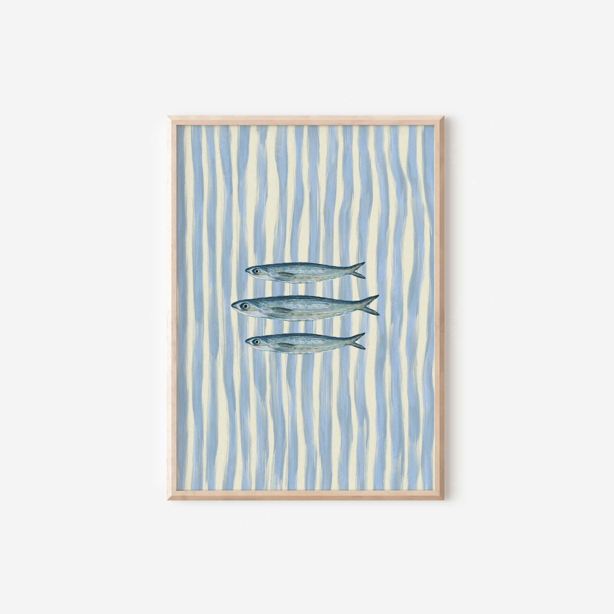 Sardines Fish Painted Blue