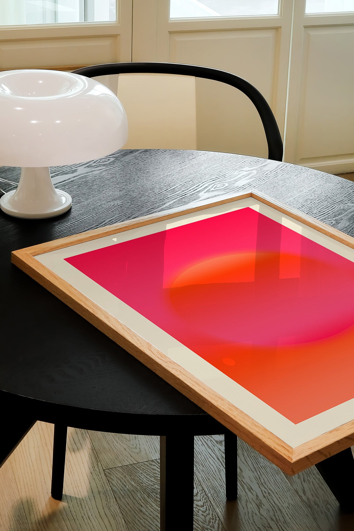 Hot Pink and Orange Sun Print