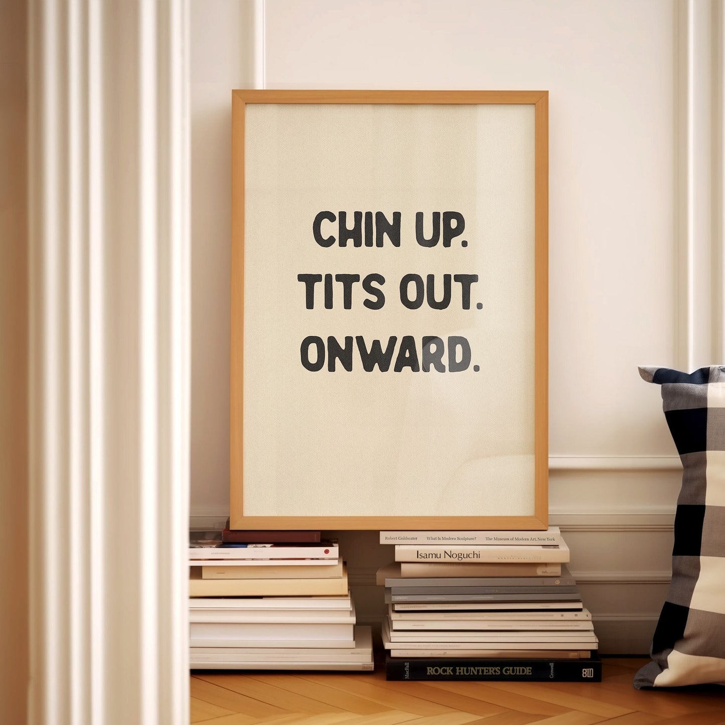 Chin Up Tits Out Onward Print