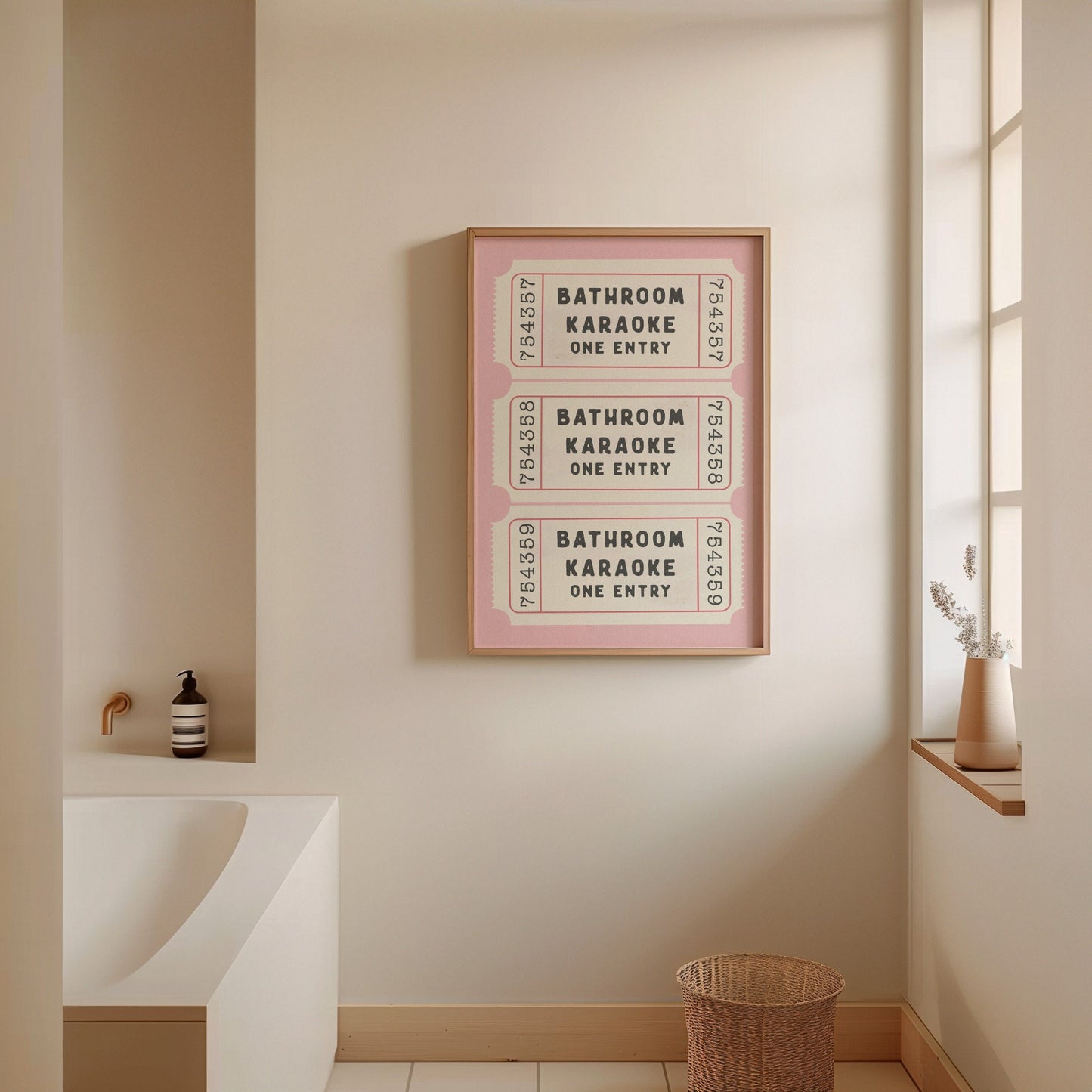 Bathroom Karaoke Ticket Print