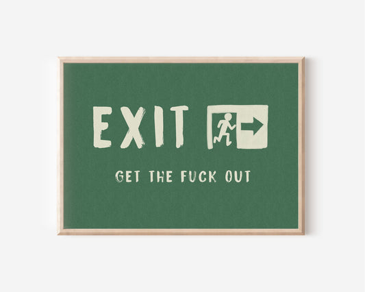 Exit Print Funny