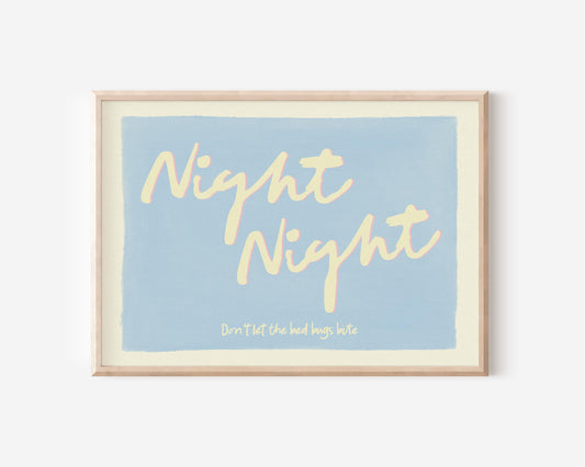 Night Night Horizontal Print