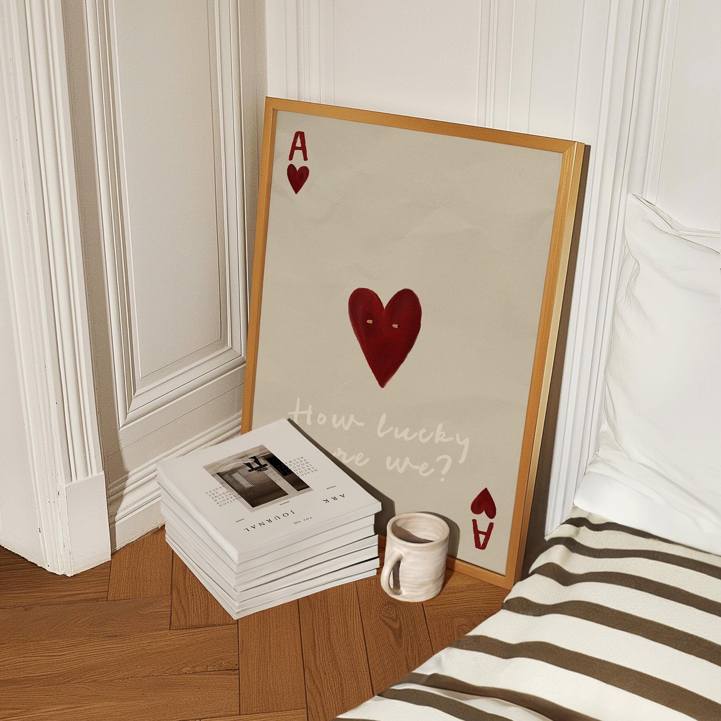 How Lucky Are We Ace of Hearts Print