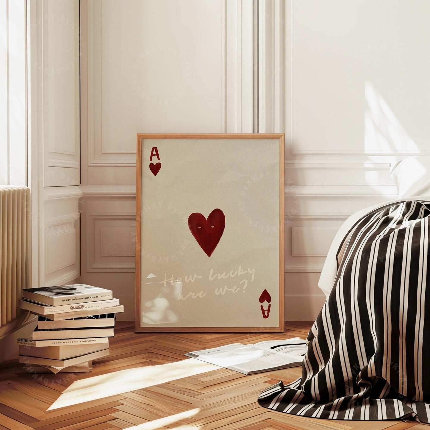 How Lucky Are We Ace of Hearts Print