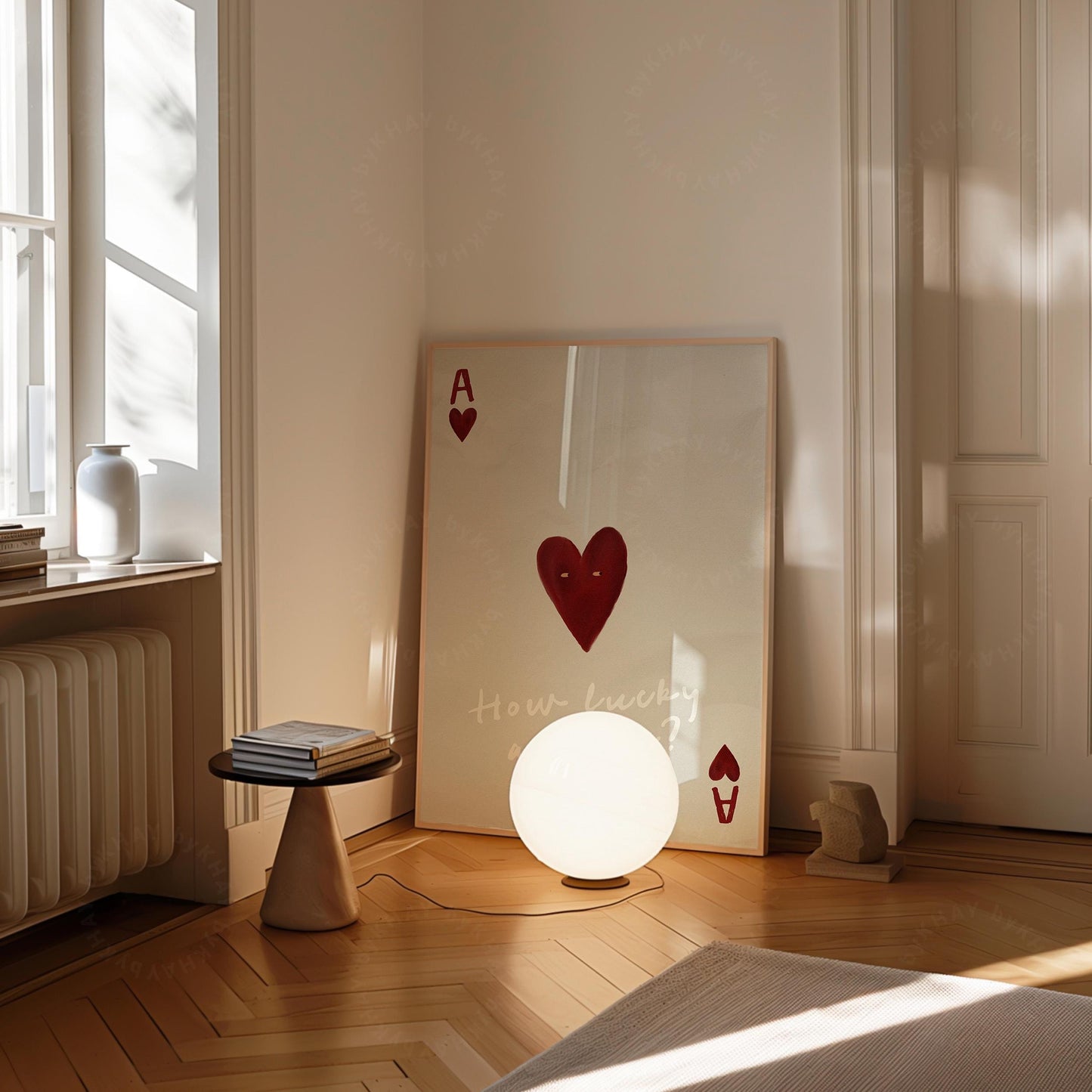 How Lucky Are We Ace of Hearts Print